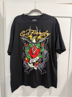 Ed Hardy Eagle Rose Shirt size XL